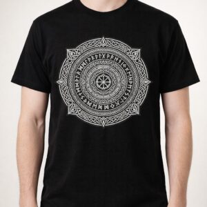 Koszulka z nadrukiem - Runiczna mandala w okręgu