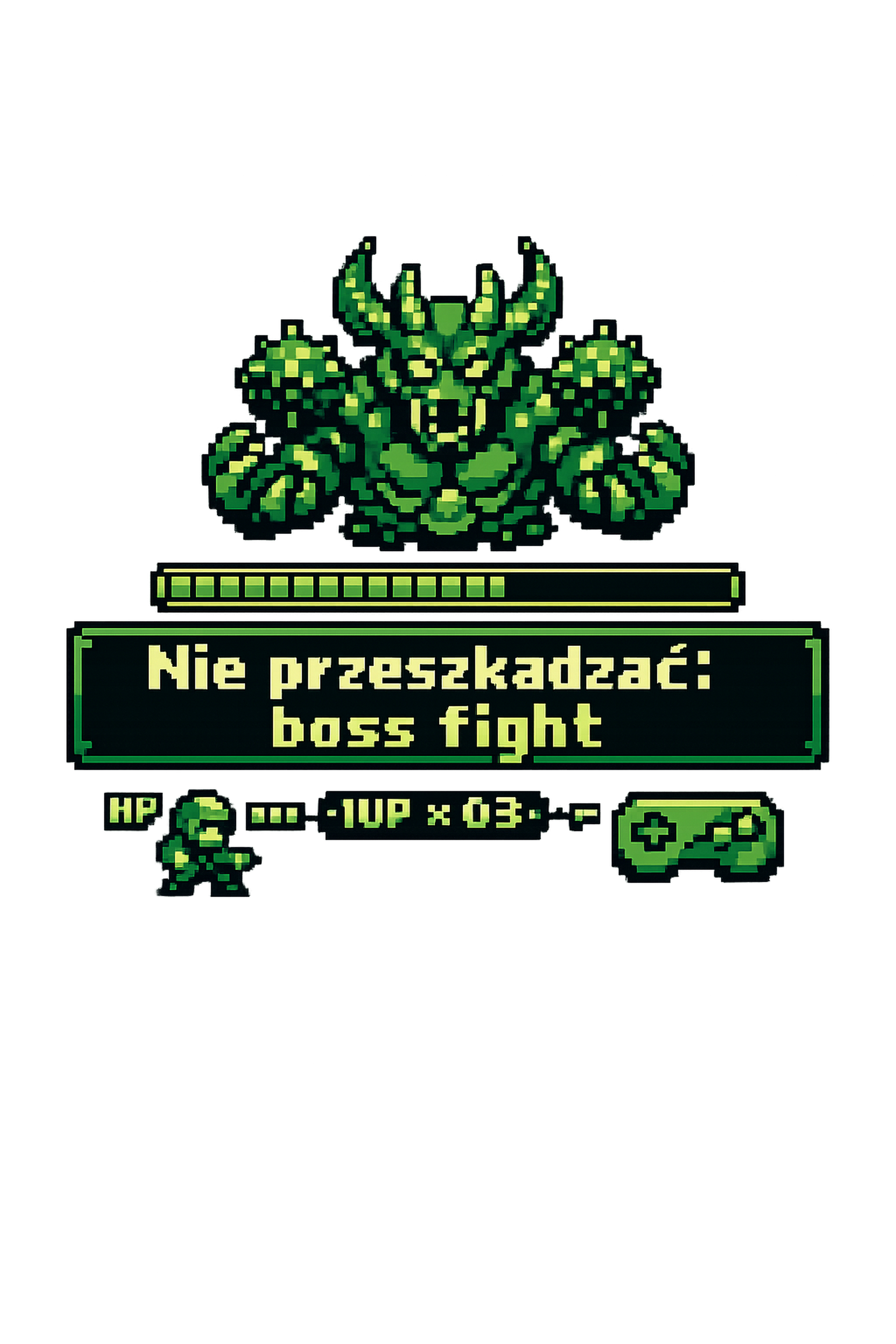 Koszulka z nadrukiem - Nie przeszkadzać: Boss Fight - obrazek 2