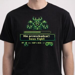 Koszulka z nadrukiem - Nie przeszkadzać: Boss Fight