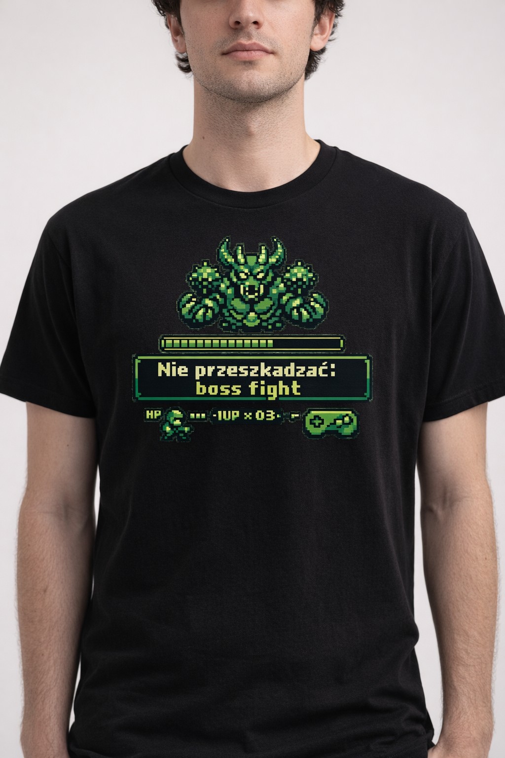 Koszulka z nadrukiem - Nie przeszkadzać: Boss Fight