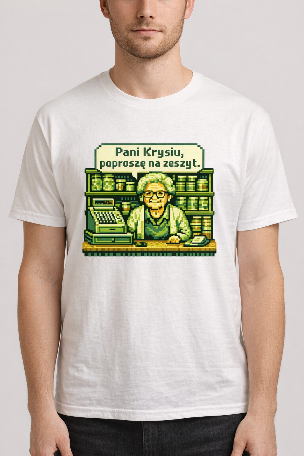 Koszulka z nadrukiem - Pani Krysia ze sklepiku