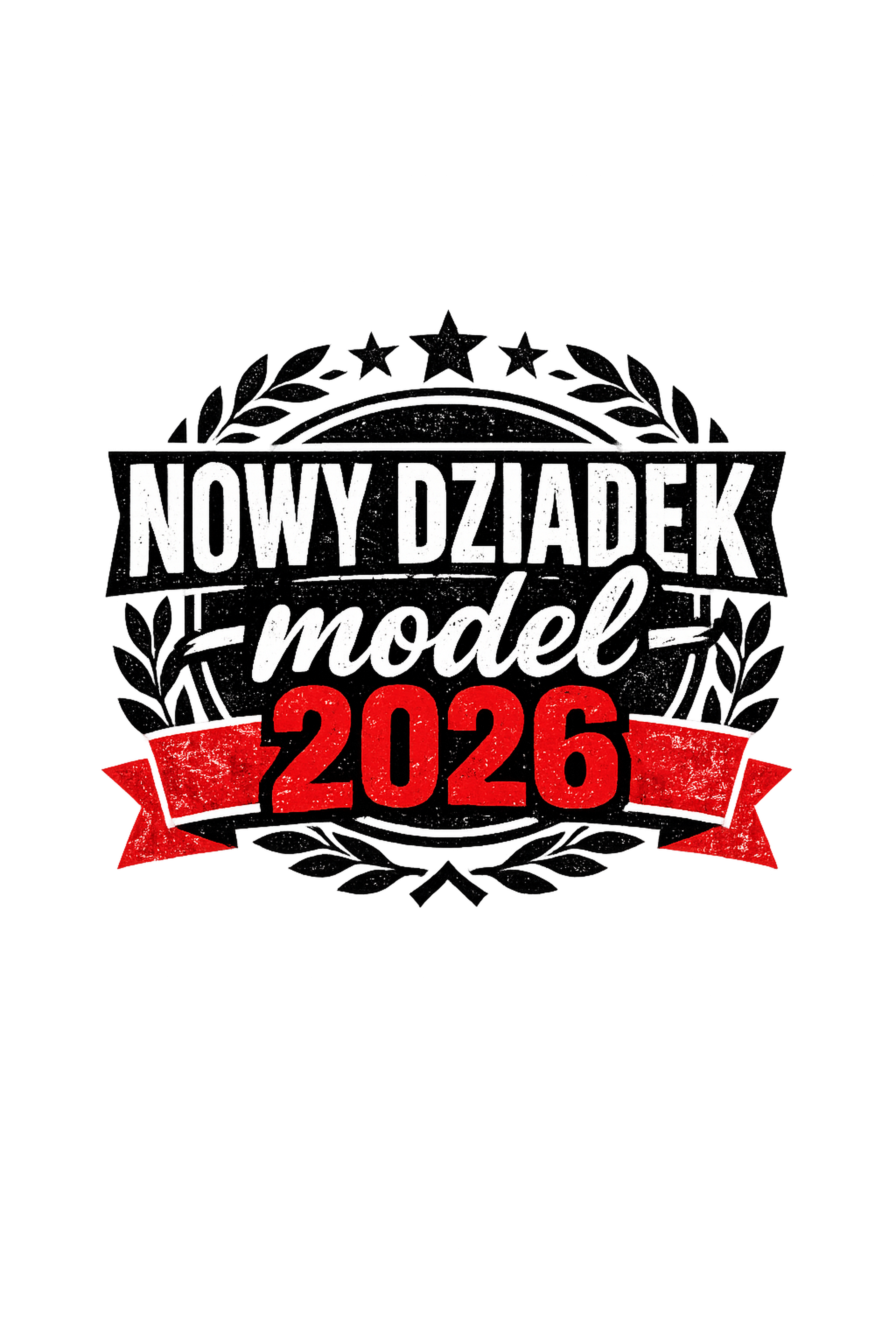 Koszulka z nadrukiem - Nowy Dziadek Model 2026 - obrazek 2