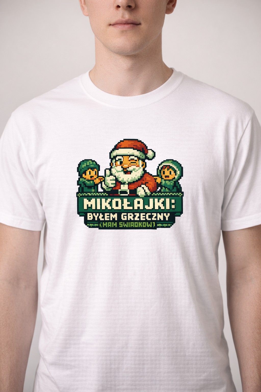 Koszulka z nadrukiem - Byłem grzeczny - mam świadków