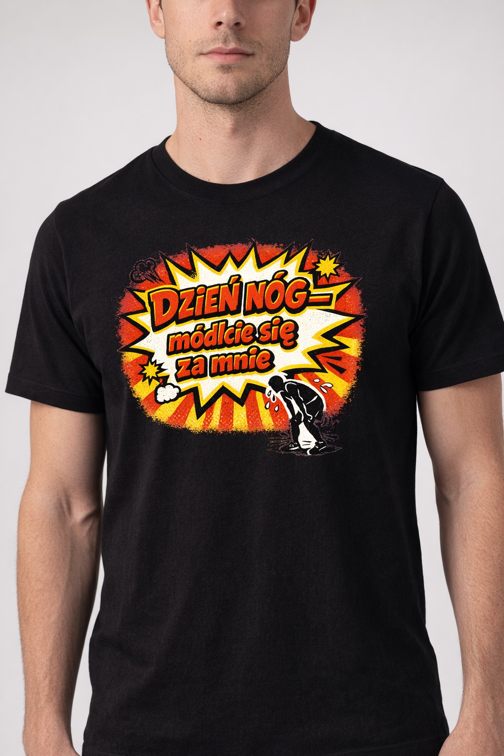 Koszulka z nadrukiem - Modlitwa na dzień nóg