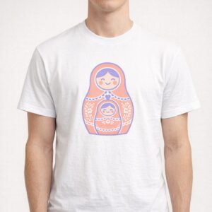 Koszulka z nadrukiem - Matrioszki Mama i Maluszek