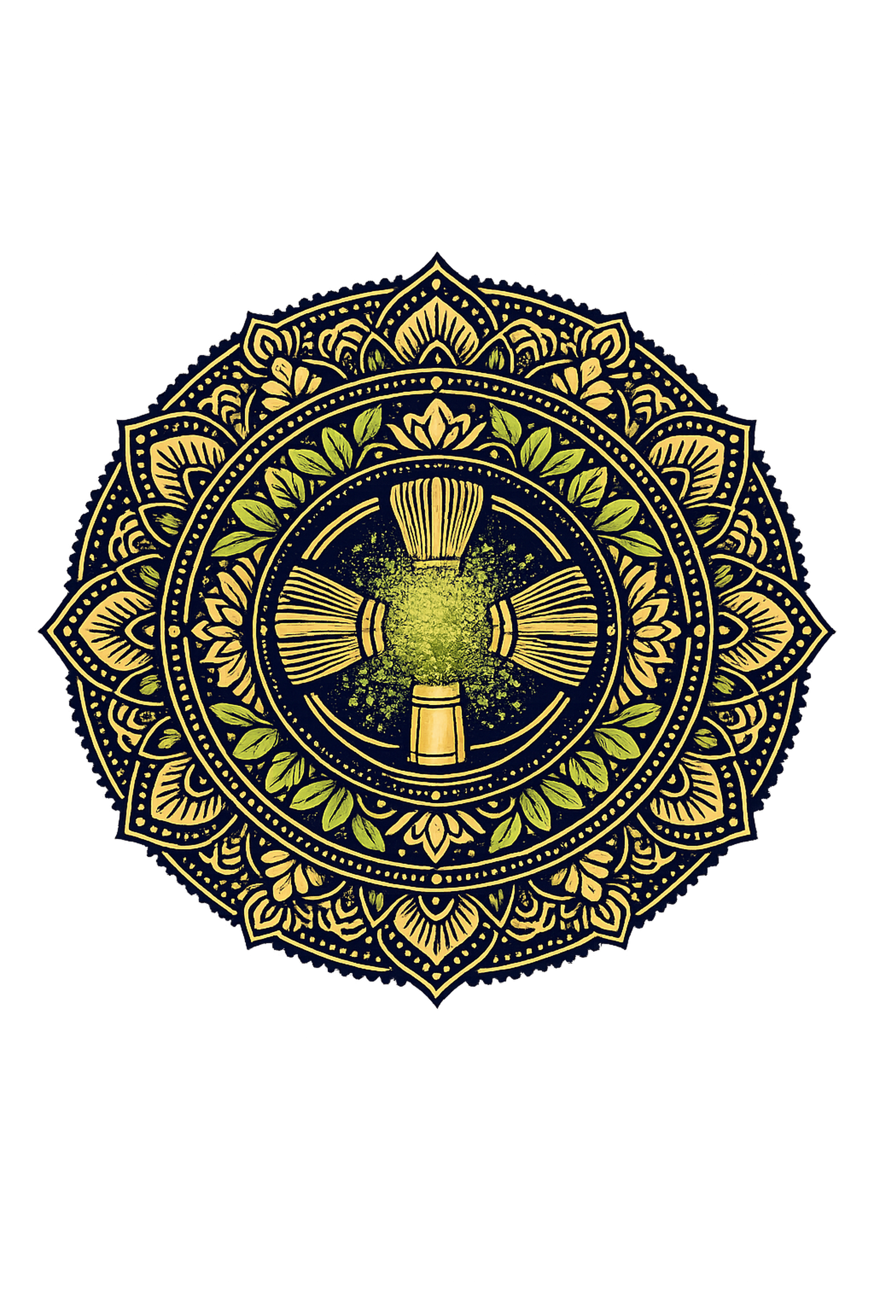 Koszulka z nadrukiem - Zielona Mandala Matcha - obrazek 2