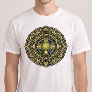 Koszulka z nadrukiem - Zielona Mandala Matcha