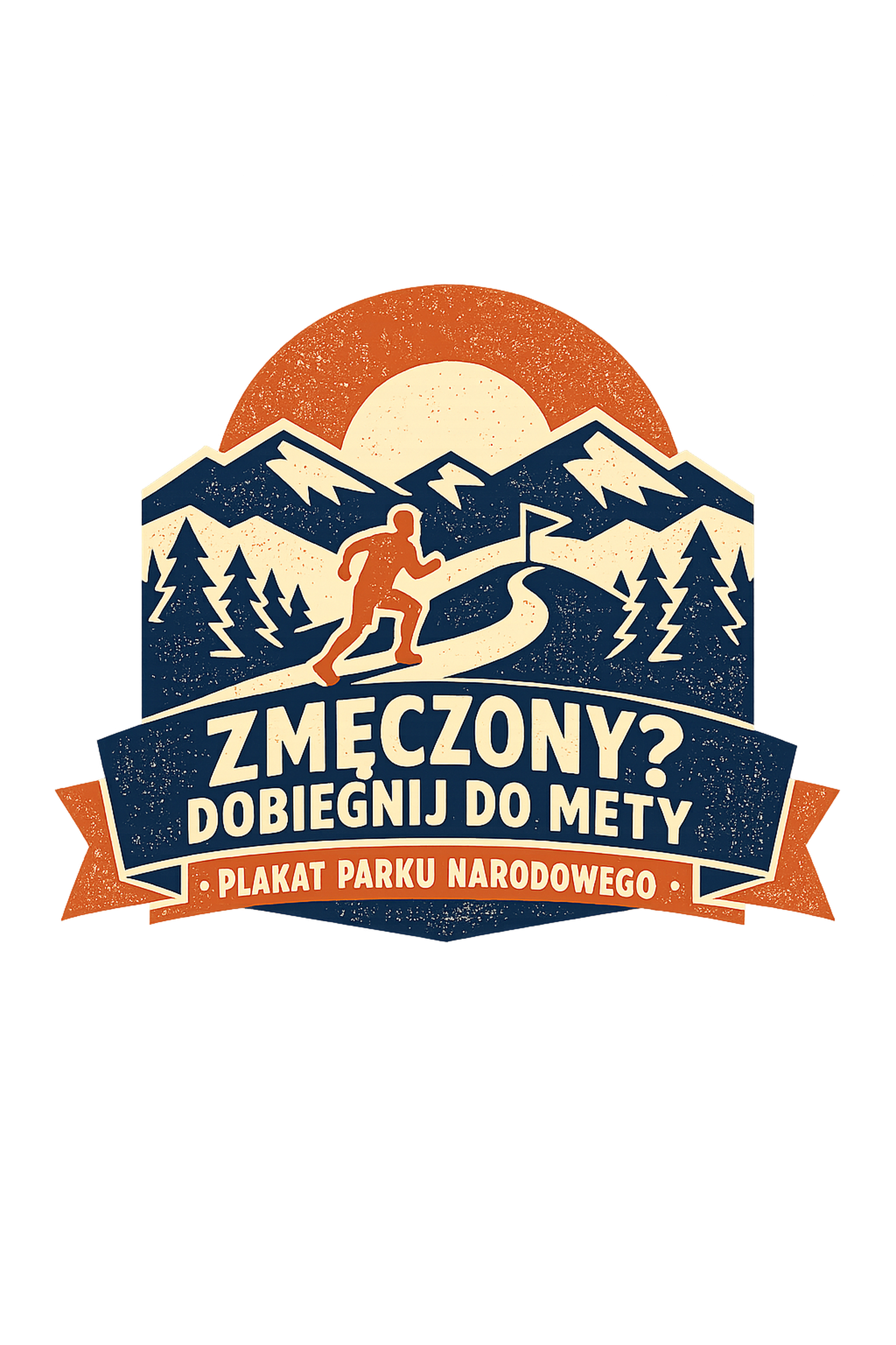 Koszulka z nadrukiem - Zmęczony? Dobiegnij do mety - obrazek 2