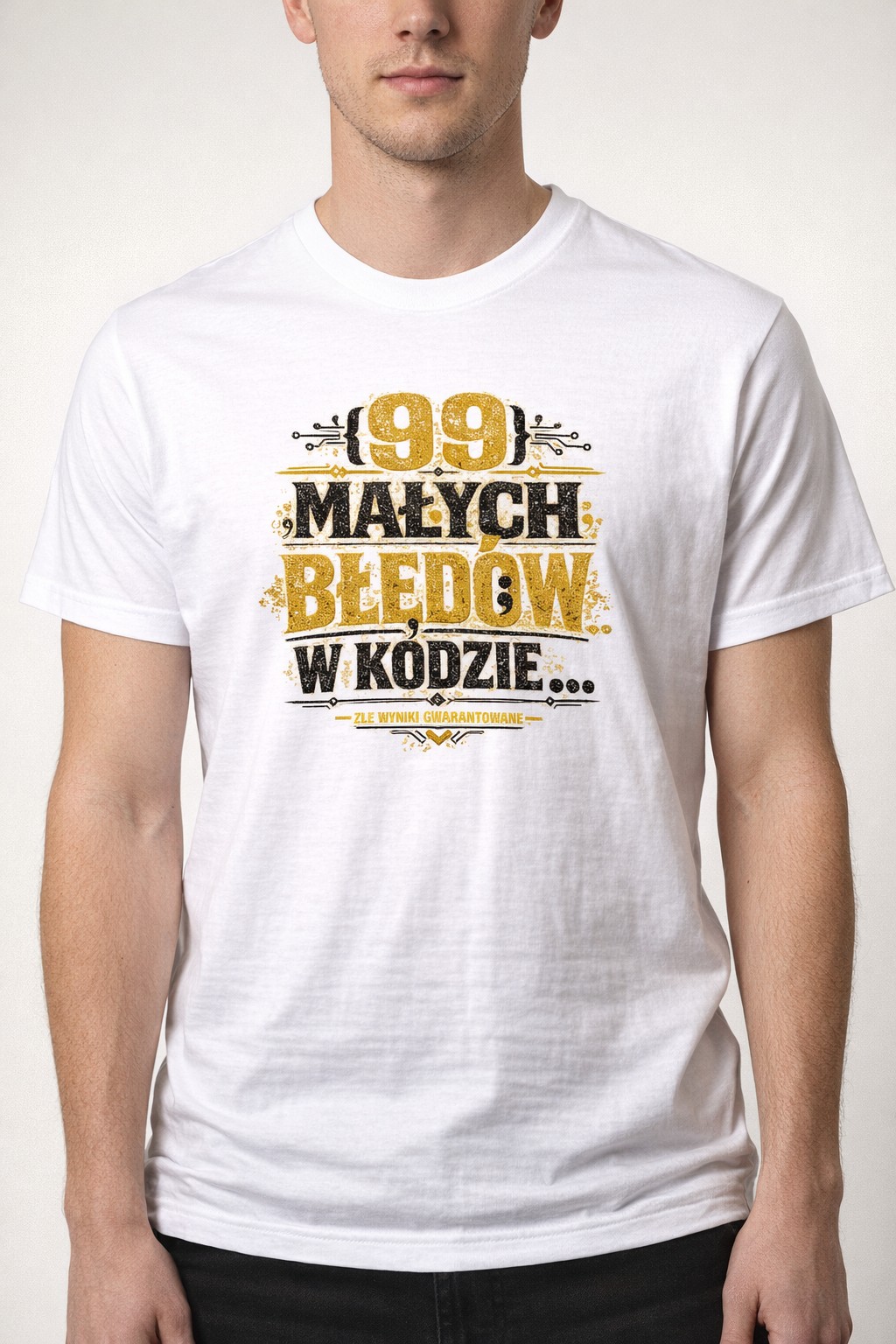 Koszulka z nadrukiem - 99 małych błędów w kodzie