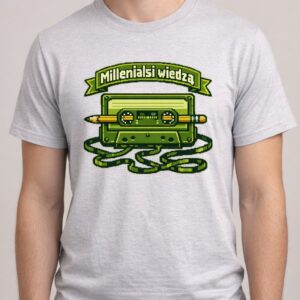 Koszulka z nadrukiem - Millenialsi wiedzą - kaseta