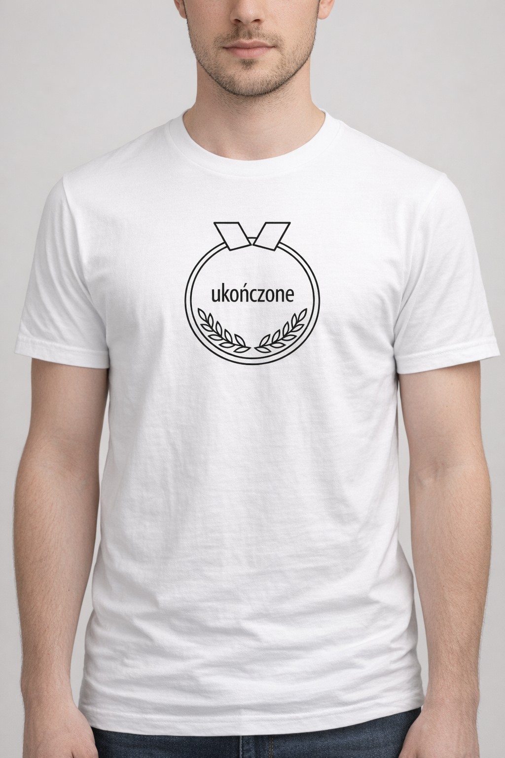 Koszulka z nadrukiem - Medal ukończone - minimal